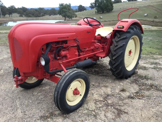 Auctionsplus the box 1962-63 Porsche Tractor Tops Online Vintage Machinery Sale 8.9.22